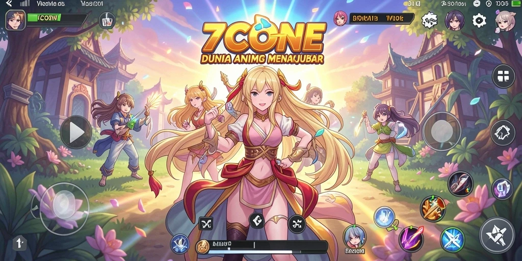 Gameplay seru di 7CONE dengan karakter anime yang menakjubkan.