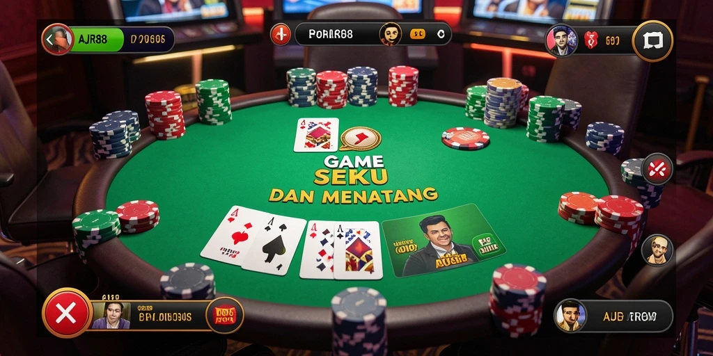 Screenshot gameplay Poker yang seru dan interaktif dari AJR88.