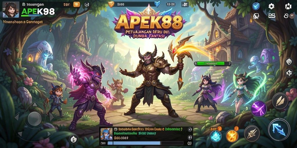 Screenshot APEK88 menampilkan aksi seru dalam permainan petualangan.