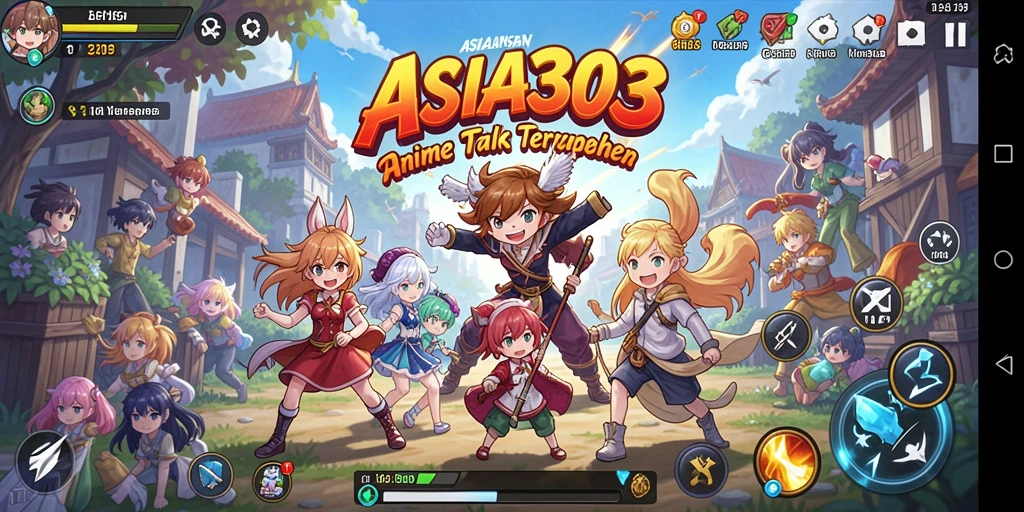Tampilan gameplay ASIA303 dengan berbagai karakter Anime yang menawan.
