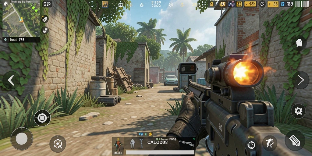 Tampilan gameplay seru dan mendebarkan dari CALO288 dalam aksi FPS.