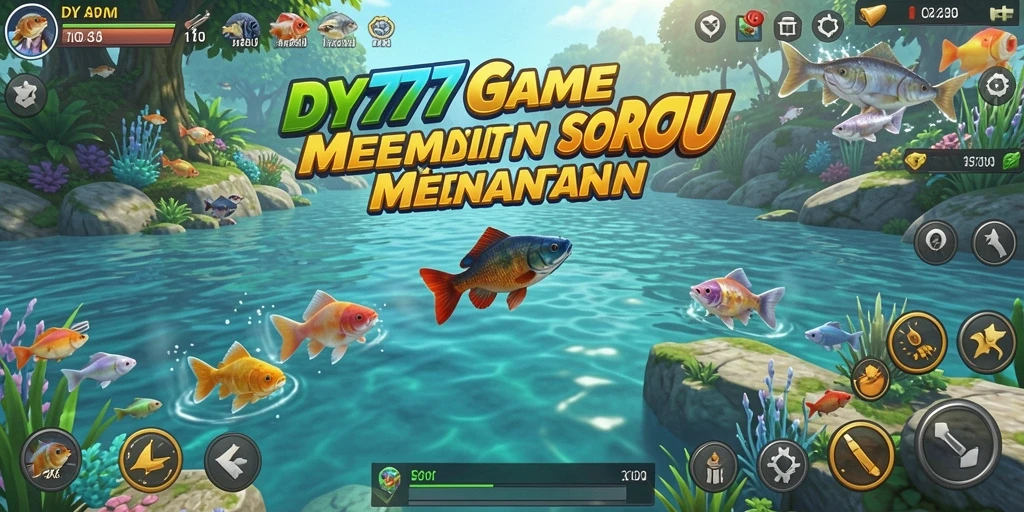 Tampilan gameplay DY777 menampilkan aksi memancing yang mendebarkan.