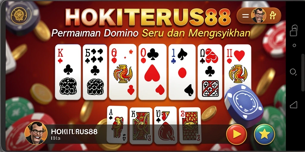 Screenshot HOKITERUS88 menunjukkan permainan Domino yang seru dan interaktif.