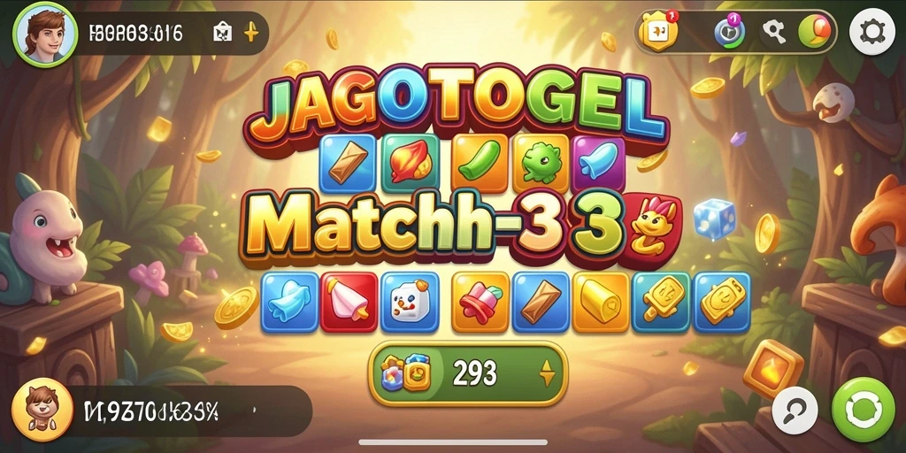 Tangkapan layar yang menampilkan gameplay seru JAGOTOGEL dengan berbagai tantangan Match-3.