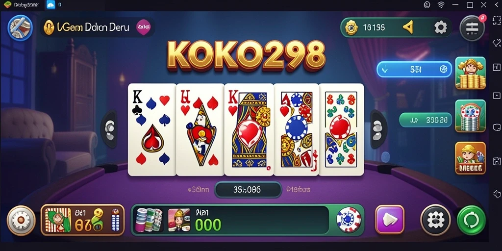 Tampilan gameplay KOKO288 dalam aksi permainan Domino.