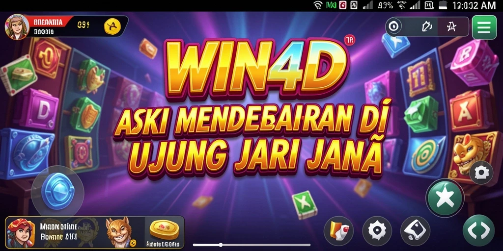 Tampilan aksi seru dari gameplay WIN4D dalam pertempuran intens.